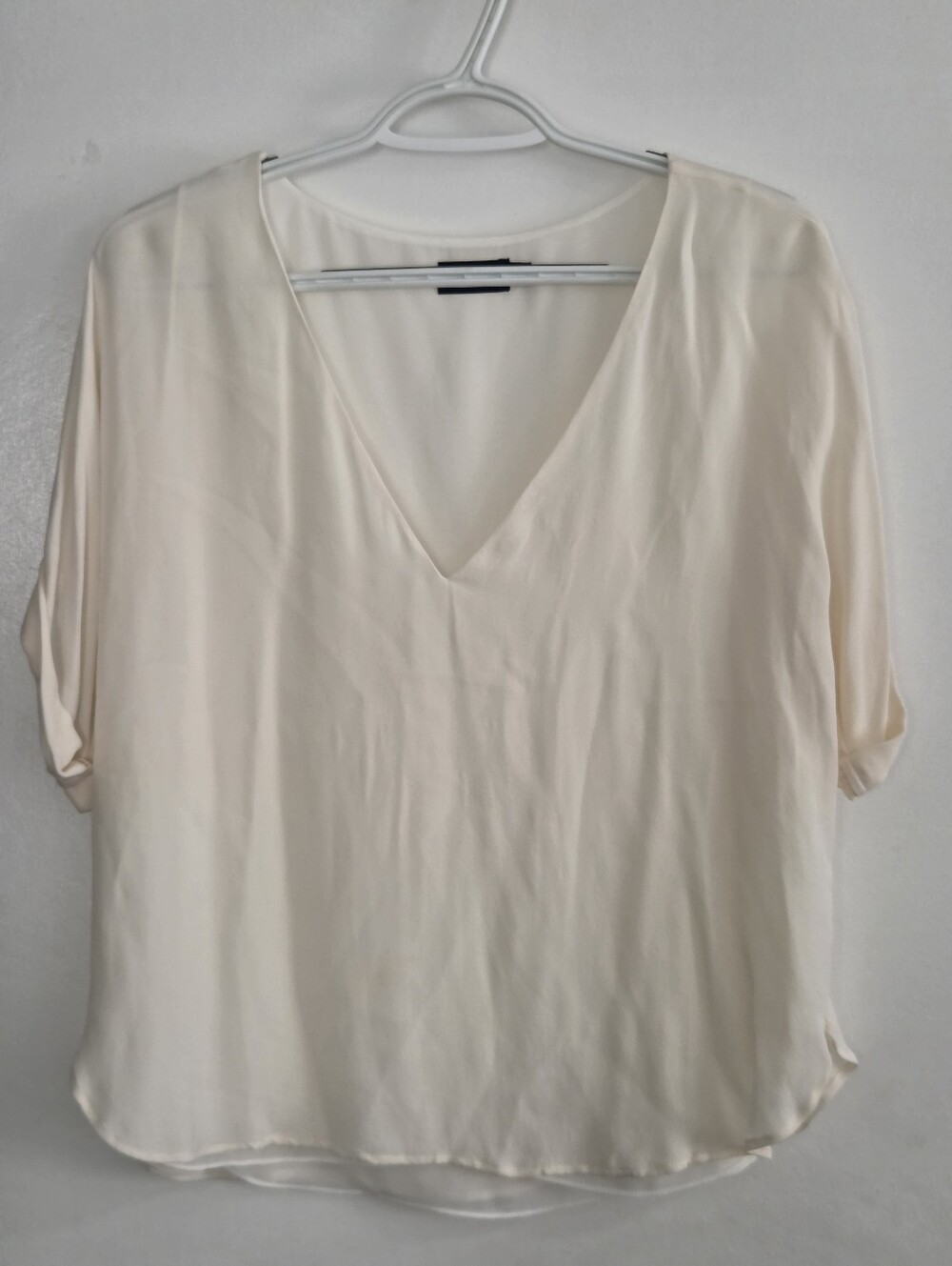polo ralph lauren Silk Blouse Size M Ivory Lined